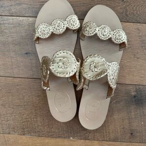 Jack Rogers Gold Medallion Sandals